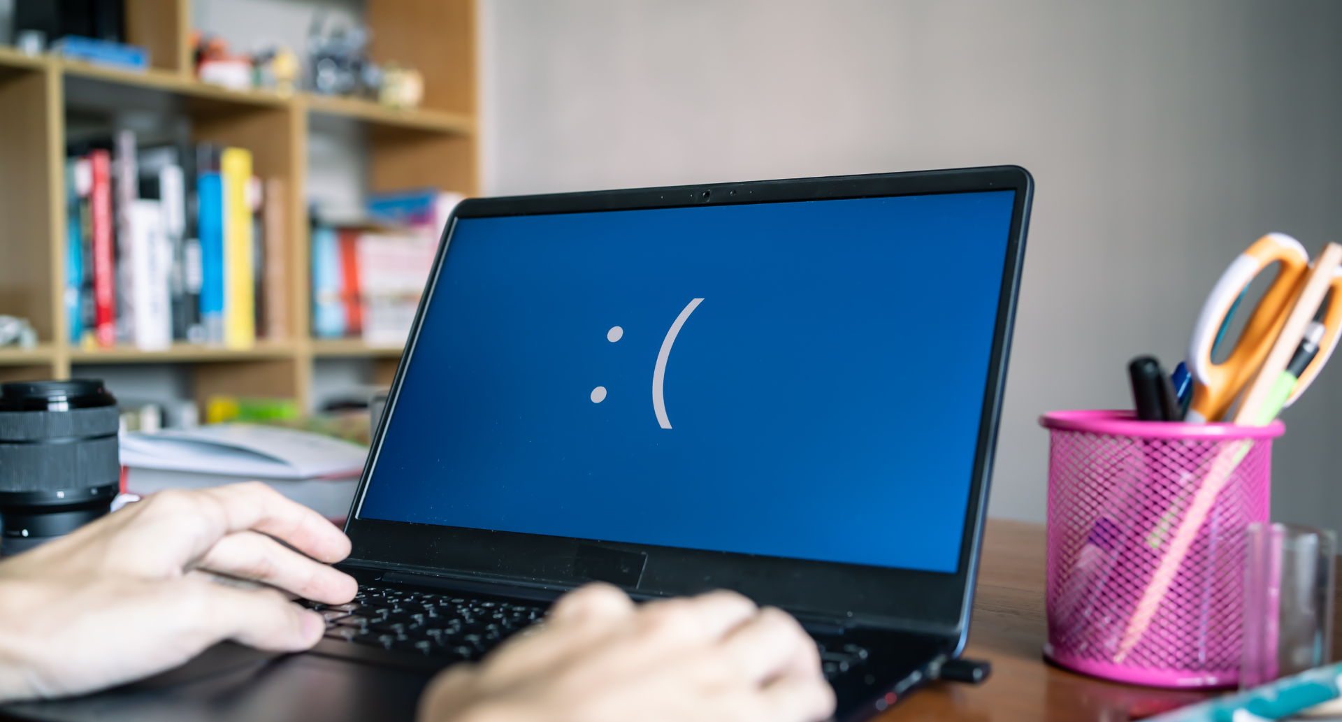 Critical system crash displayed as Blue Screen of Death.